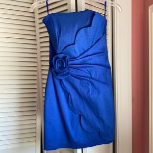 Cache Royal Blue Strapless Cocktail Dress size 4